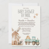 Invitation Petits animaux de pépinière de ferme par Baby show (Devant)