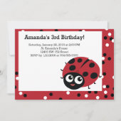Invitation Petits animaux ROUGE LADYBUG (Devant)