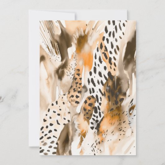 Invitation Petits animaux sauvages Jungle Safari mignon Baby (Dos)