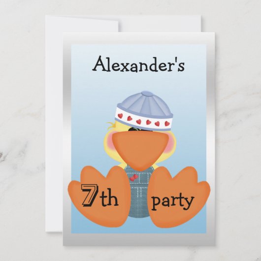 Invitation Petits Canards, Cœurs d'Amour & Bateaux 7e Anniver (Devant)