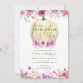 Invitation Petits Citrouilles Couples Jeune fille Baby shower (Devant)
