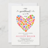 Invitation Petits Coeurs Amoureux Filles Baby shower Invita (Devant)