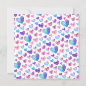 Invitation Petits Coeurs Amoureux Garçons Baby shower Invitat (Dos)