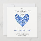 Invitation Petits Coeurs Amoureux Garçons Baby shower Invitat (Devant)