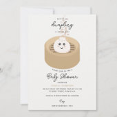 Invitation Petits Coeurs déchiquetants Baby shower neutre pou (Devant)