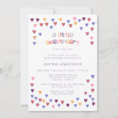 Invitation Petits coeurs mignons Petit Baby shower amoureux (Devant)