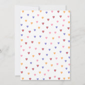 Invitation Petits coeurs mignons Petit Baby shower amoureux (Dos)