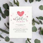 Invitation Petits cœurs mignons tendance Saint-Valentin
