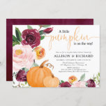 Invitation Petits couples citrouilles baby shower<br><div class="desc">Pour une personnalisation plus avancée de ce design,  il suffit de cliquer sur le bouton "Customiser" ci-dessus !</div>