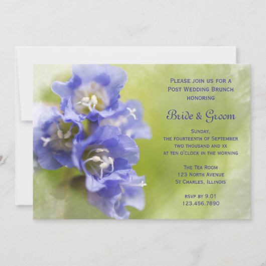Invitation Petits Fleurs de Jardin Violets Brunch du Lendemai (Devant)