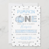 Invitation Petits garçons Citrouilles 1er anniversaire (Devant)