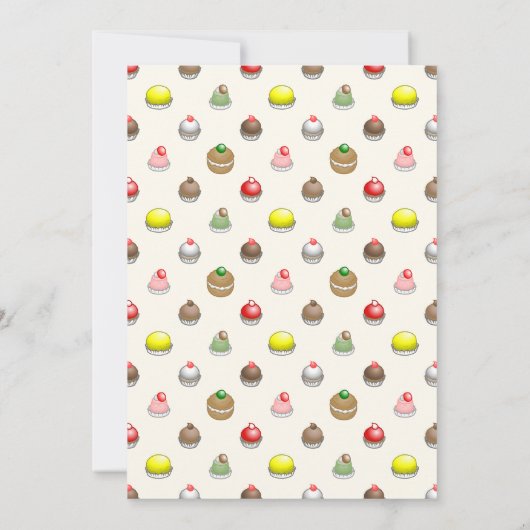 Invitation Petits gâteaux (Dos)