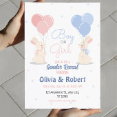 Invitation Petits Lapins À La Main Gentils Garçon Ou Fille