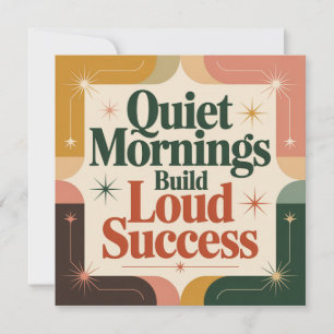 Invitation Petits Matins Calmes Construisent un Grand Succès
