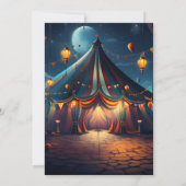 Invitation petits mignons Carnaval Cirque Spectacle 1er anniv (Dos)