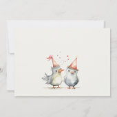 Invitation Petits Oiseaux De Soirée N'Importe Quel Anniversai (Dos)