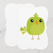Invitation Petits oiseaux mignons (Devant / Derrière)