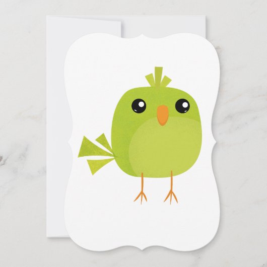 Invitation Petits oiseaux mignons (Devant)