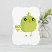 Invitation Petits oiseaux mignons (Debout devant)