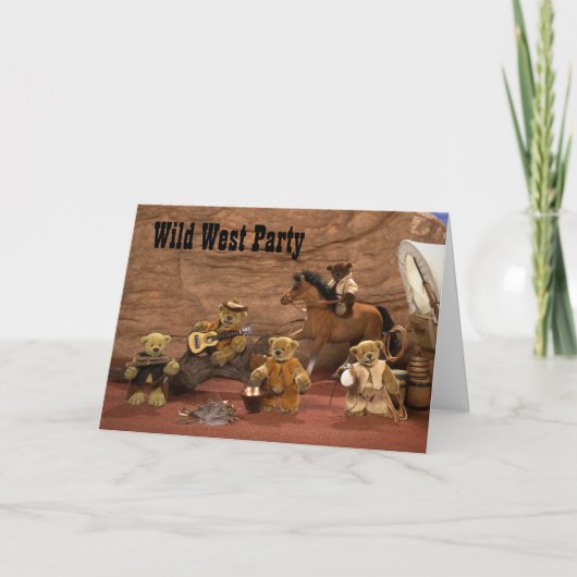 Invitation Petits ours : Partie occidentale sauvage (Devant)