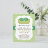 Invitation Petits pois dans un pod Twin Baby Shower Invitatio (Debout devant)