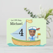 Invitation Petits Sailor Nautical Boys Anniversaire (Debout devant)