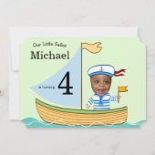 Invitation Petits Sailor Nautical Boys Anniversaire (Devant)