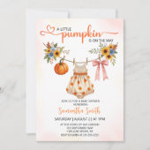 Invitation Petits vêtements Citrouilles Baby shower d'automne (Devant)