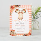 Invitation Petits vêtements Citrouilles Baby shower Invitatio (Debout devant)