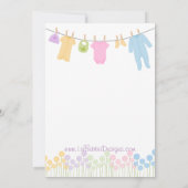 Invitation Petits vêtements Sip and See (Dos)