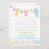 Invitation Petits vêtements Sip and See (Devant / Derrière)