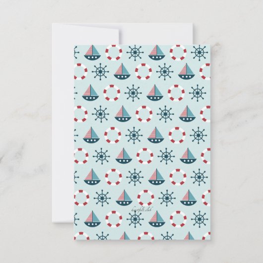 Invitation Petits voiliers (Dos)