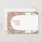 Invitation Petunia Insérer Merci Art Vintage Nouveau (Devant)