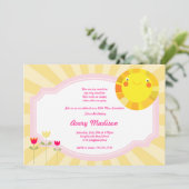 Invitation Peu d'anniversaire de baby shower de ressort d'été (Debout devant)