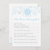 Invitation Peu de bleu de jeu-concours de maman de douche de (Devant / Derrière)