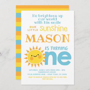 Invitation Peu de ęr anniversaire de soleil