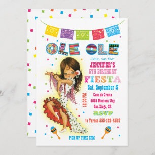 Invitation Peu de fête d'anniversaire mexicaine de fiesta de