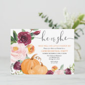 Invitation Peu de genre de chute de citrouille indiquent (Debout devant)