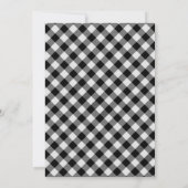 Invitation Peu de noir de plaid de CUB + Baby shower blanc (Dos)