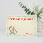 Invitation Peu de note rouge de Merci de capuchon (Debout devant)