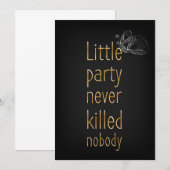 Invitation Peu de partie n'a jamais tué personne (Devant / Derrière)