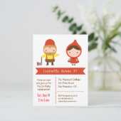 Invitation Peu de partie rouge d'anniversaire de enfant de (Debout devant)
