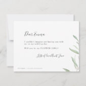 Invitation Peu de verdure veux-tu être ma petite fille d'honn (Dos)