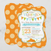 Invitation Peu d'invitation de baby shower de pois de (Devant / Derrière)