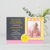 Invitation Peu d'invitation de fête d'anniversaire de photo (Debout devant)