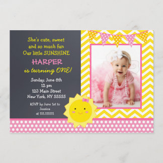 Invitation Peu d'invitation de fête d'anniversaire de photo