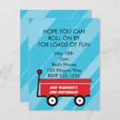 INVITATION PEU D'INVITATIONS ROUGES DE CHARIOT (Devant / Derrière)