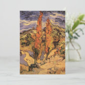 Invitation Peupliers sur une route à travers les collines de  (Debout devant)