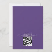 Invitation Peurple Lavender Floral Budget QR Code Wedding (Dos)