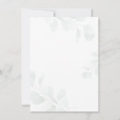 Invitation Peut attendre prématurément Eucalyptus Aquarelle B (Dos)